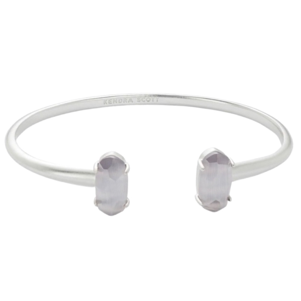KENDRA SCOTT • Silver Edie Slate Cat’s Eye Cuff Bracelet